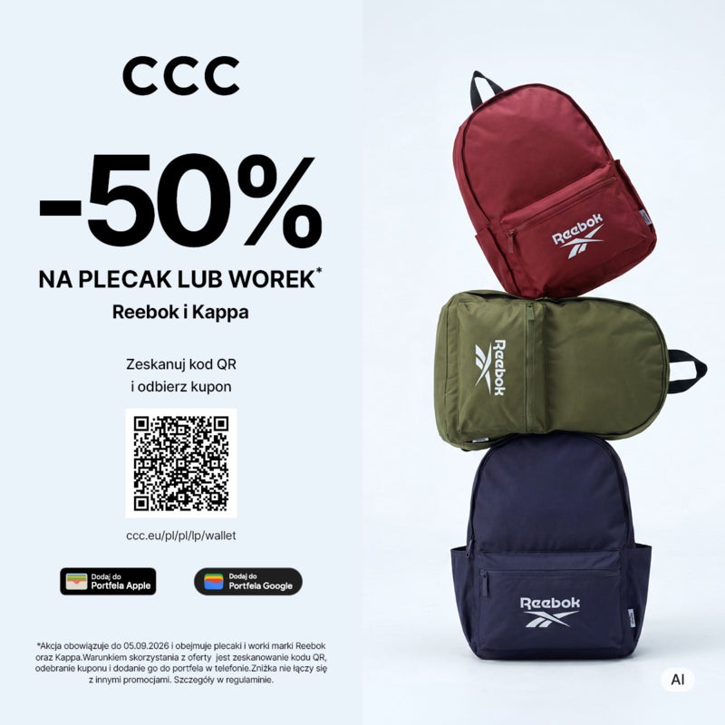 Aż 50% na plecak lub worek!